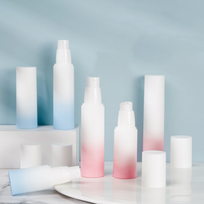 Berijpte Plastic Kosmetische de Containersgradiënt Zonder lucht 50g 3.3*14.5cm van de Lotionnevel 2