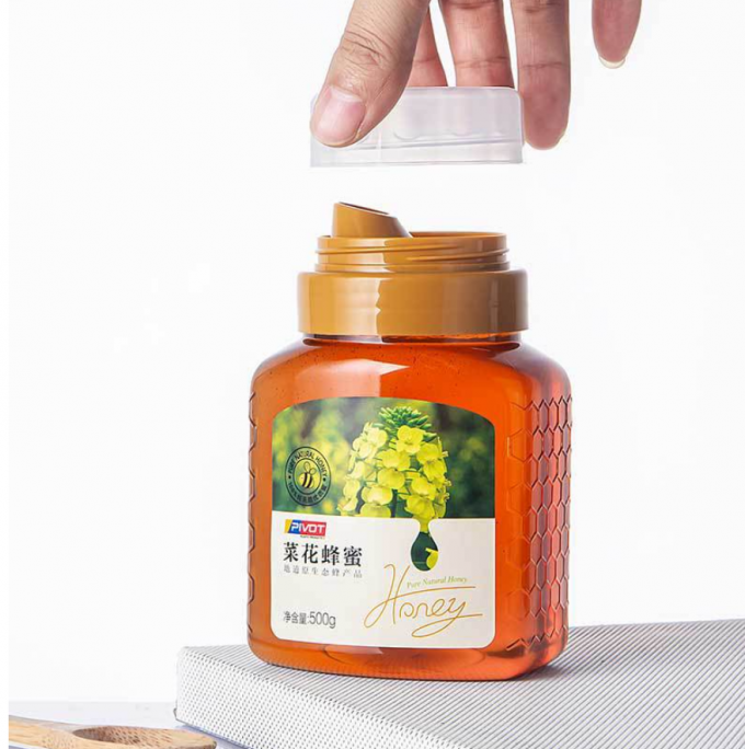 de Plastic Samenpersbare Kruiken van 500g 700g Honey Plastic Beverage Bottles Reusable 5