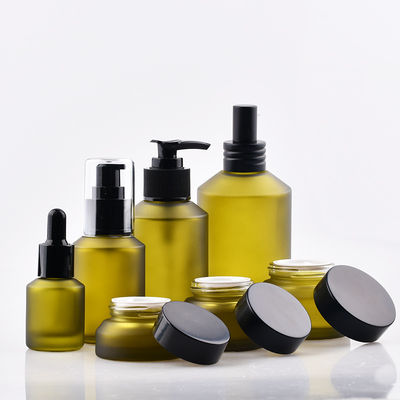 200ml Amber Glass Cosmetic Containers 7oz For Lotion Essential Oil