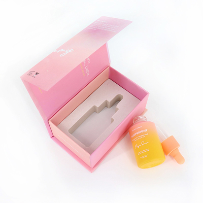 30ml Flat Shoulder Essential Serum Dropper Bottle Frosted Glass With Gift Box Packaging