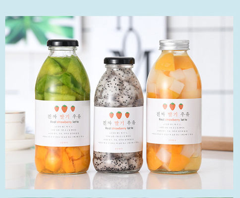 Good price Ronde van de de Flessen300ml 350ml 500ml Yoghurt van de Glasdrank de Milkshakemelk met Etiket online