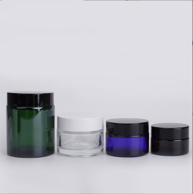 Good price 5g 10g 15g 20g 30g 50g 100g Zwarte Duidelijke Amber Purple Glass Cream Jar met Plastic GLB online