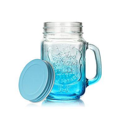 Good price ODM Gekleurde Koppen 16 van de Glaskoffie de Mond van Oz Mason Jar Straw Lid Wide online