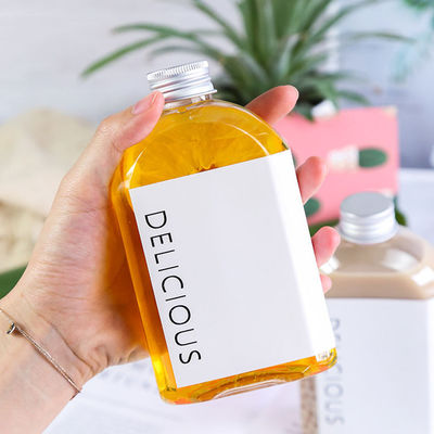 Good price 350ml de plastic Geurloze Vlakke Vorm van Juice Disposable Beverage Bottles Tasteless online