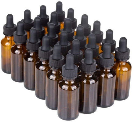 Good price Gediplomeerde het Druppelbuisjeflessen van Schaalamber glass cosmetic containers 0.7oz 30ml met Pipet online